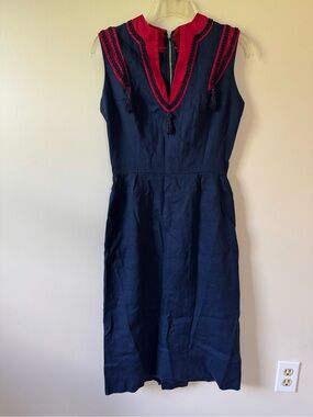 Vtg. Neiman Marcus Navy dress with tassel sz S